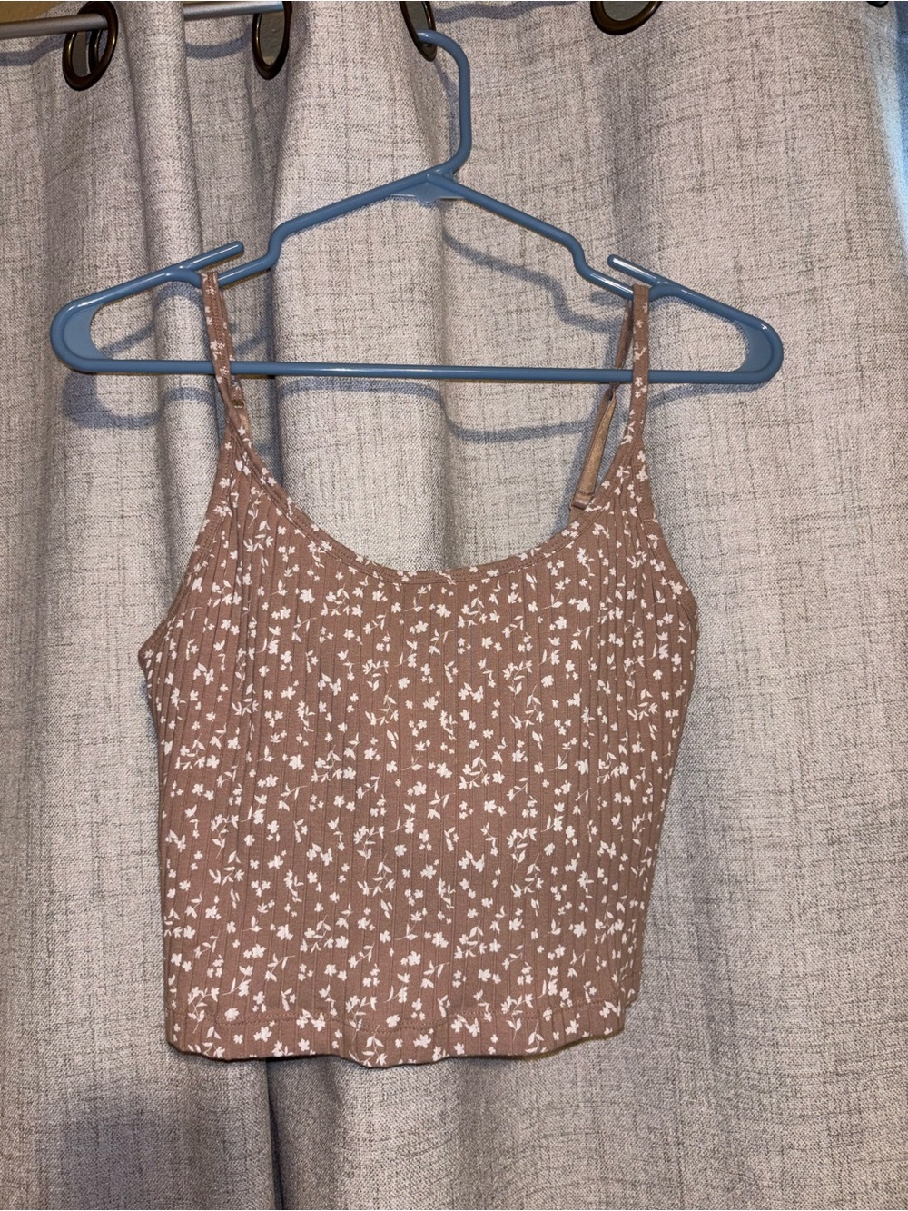 Old Navy Mauve Brown Floral Smocked Cami